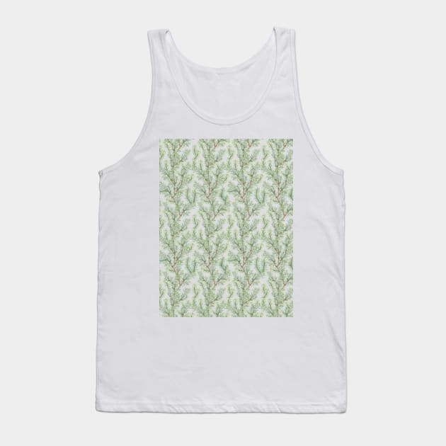 Evergreen Pattern Decoration Tank Top by ArtisticTee